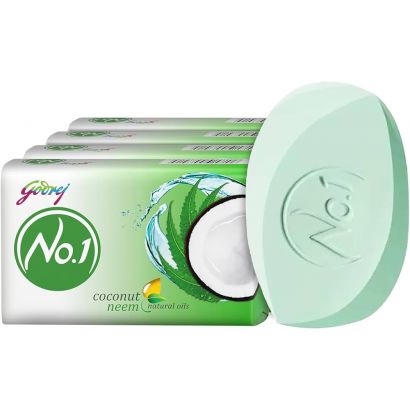 Godrej No.1 4 Pcs + 1 Free Coconut Neem